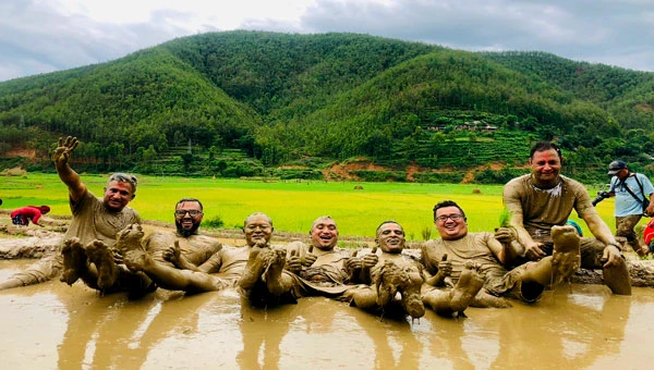 Celebrating Paddy Day at Rice Field