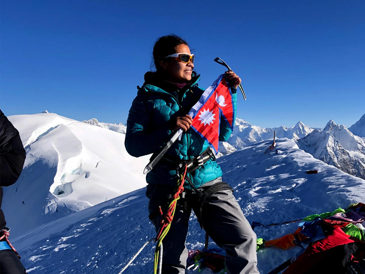 Pumori Climbing