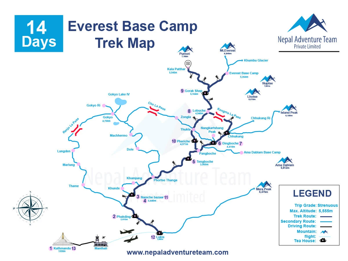 Everest Base Camp Trek Map
