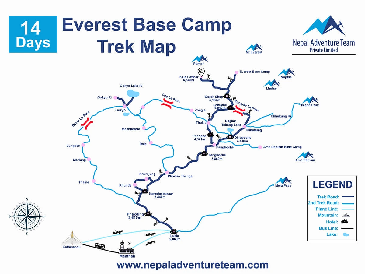 Everest Base Camp Trek Map
