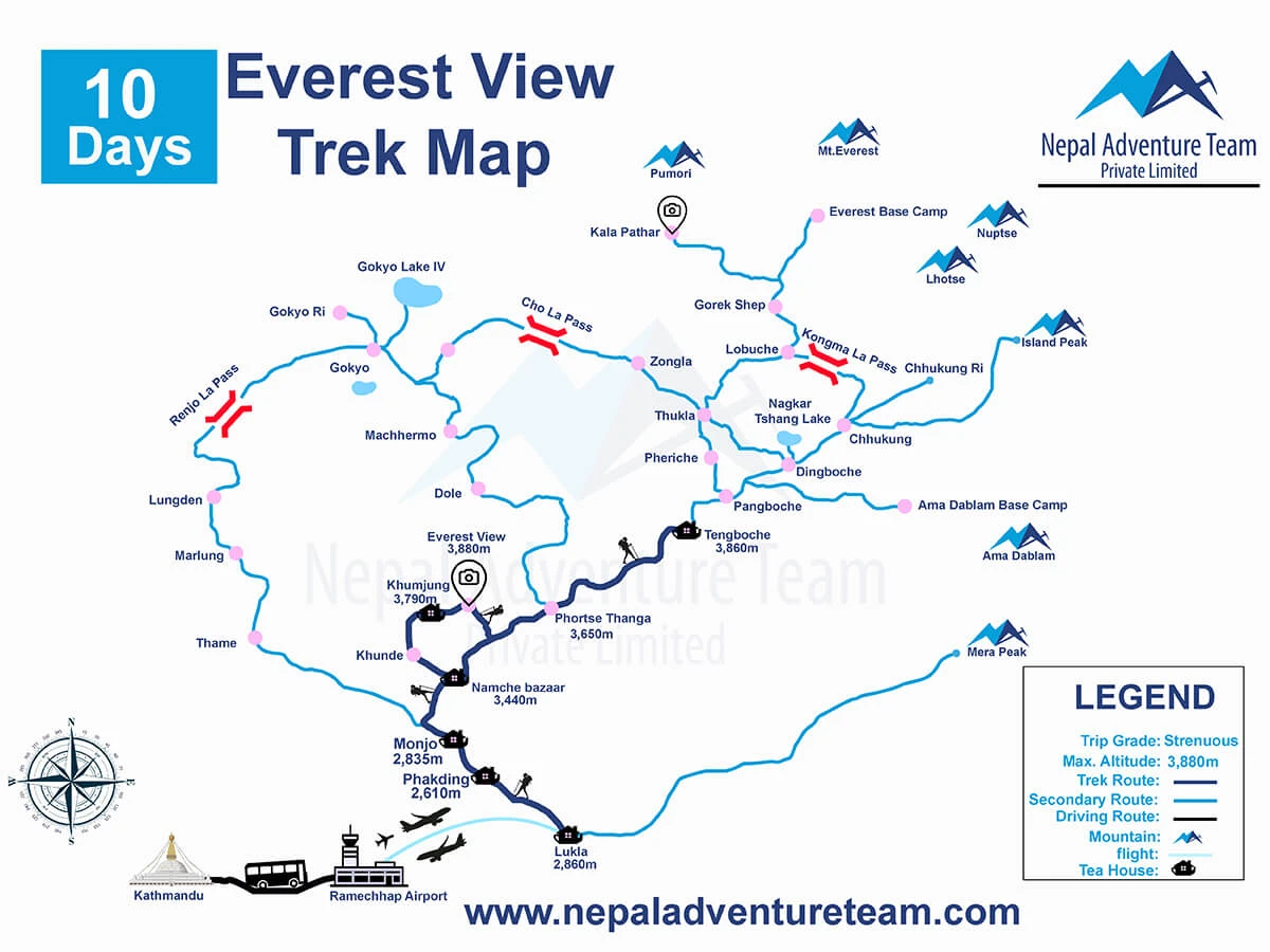 Everest View Trek Map