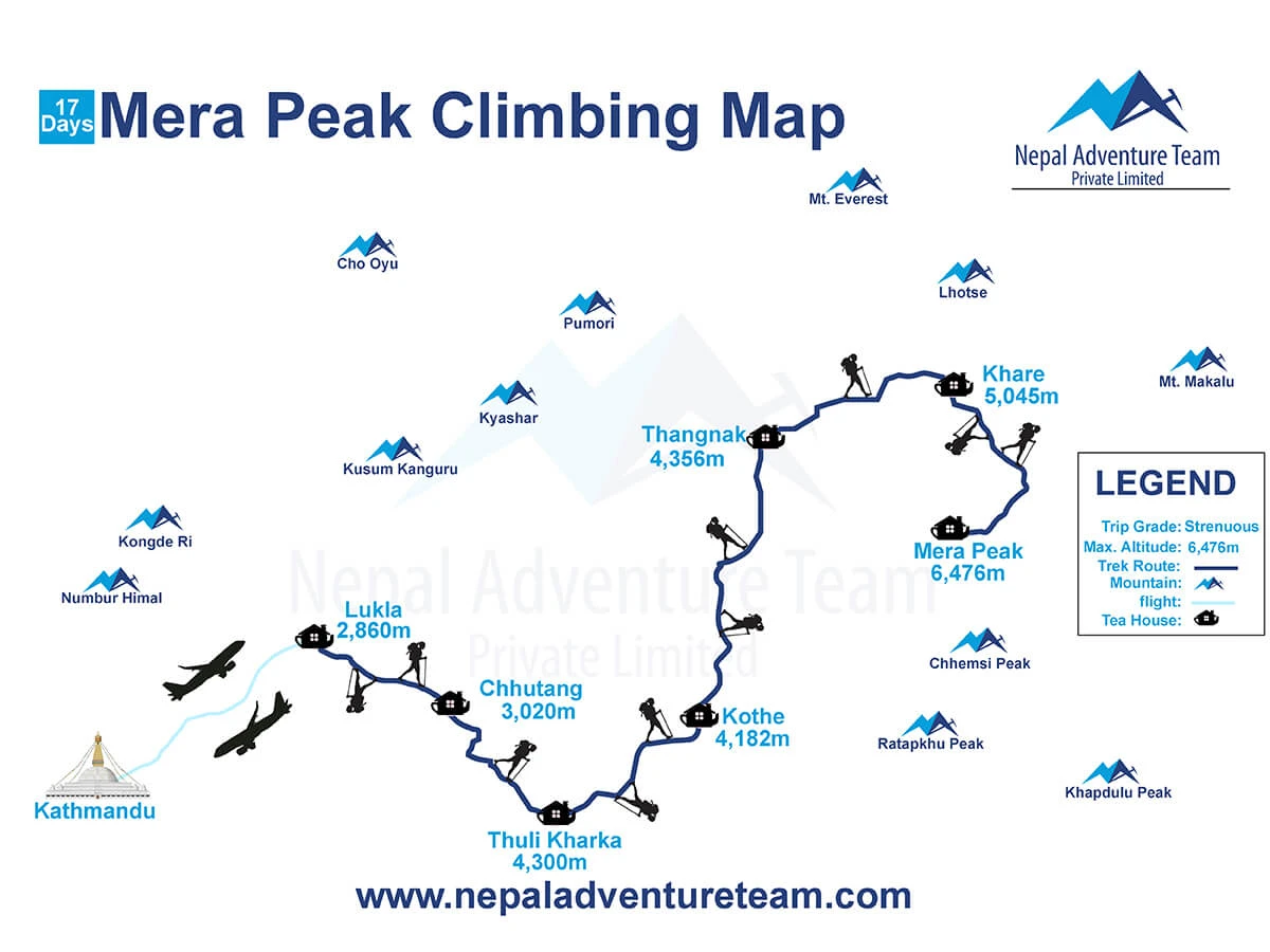 Mera Peak Climbing Map